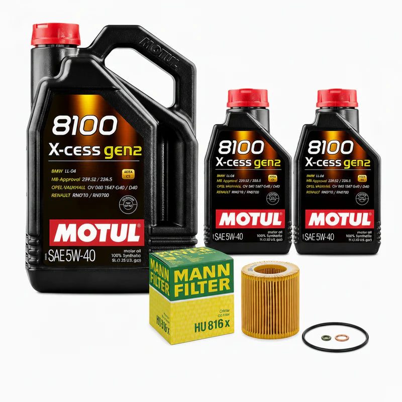 Motul 8100 X-cess Gen2 5W-40 Oil Change Kit | BMW F80 M3 | F82/F83 M4 | F87 M2 Competition