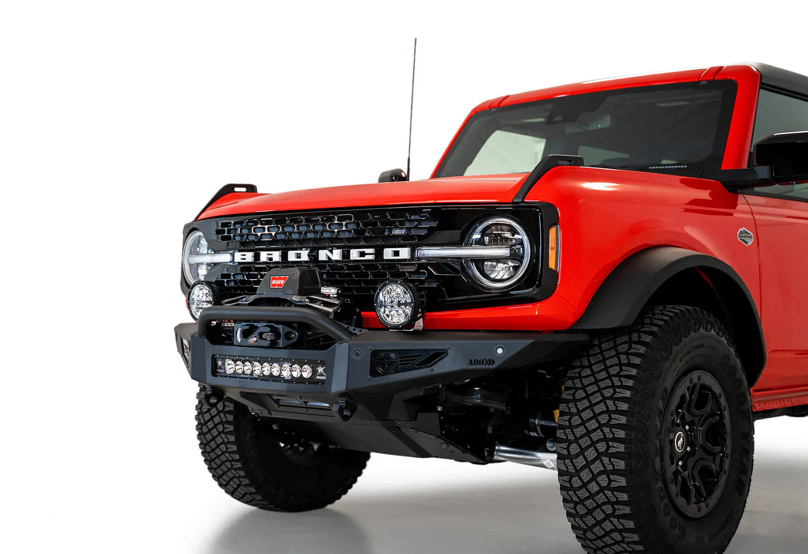 2021-2024 Ford Bronco Rock Defender Winch Style Front Bumper