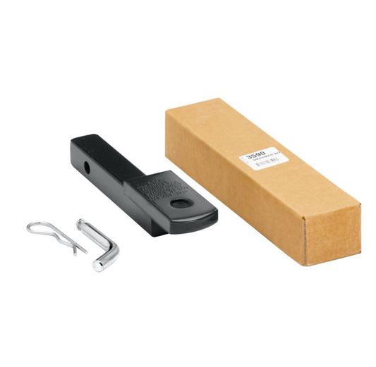 Ball Mount | Fits 1-1/4" Receiver | 0.625" Rise | 2,000 lbs Capacity | Includes Pin & Clip | Black