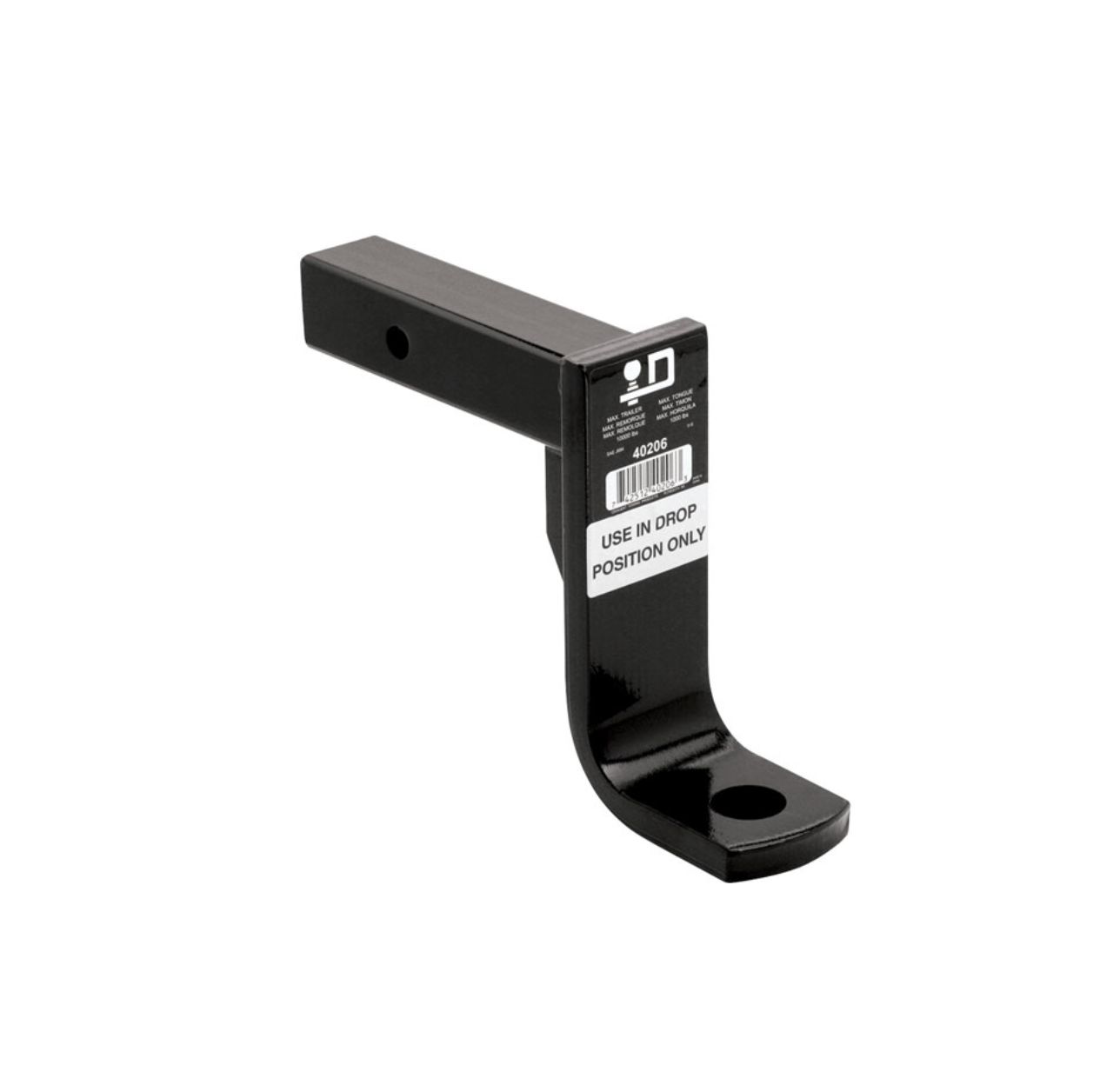 Trailer Hitch Ball Mount | Fits 2-Inch Receiver | 8-Inch Drop | 10,000 lbs Towing Capacity | Black Finish