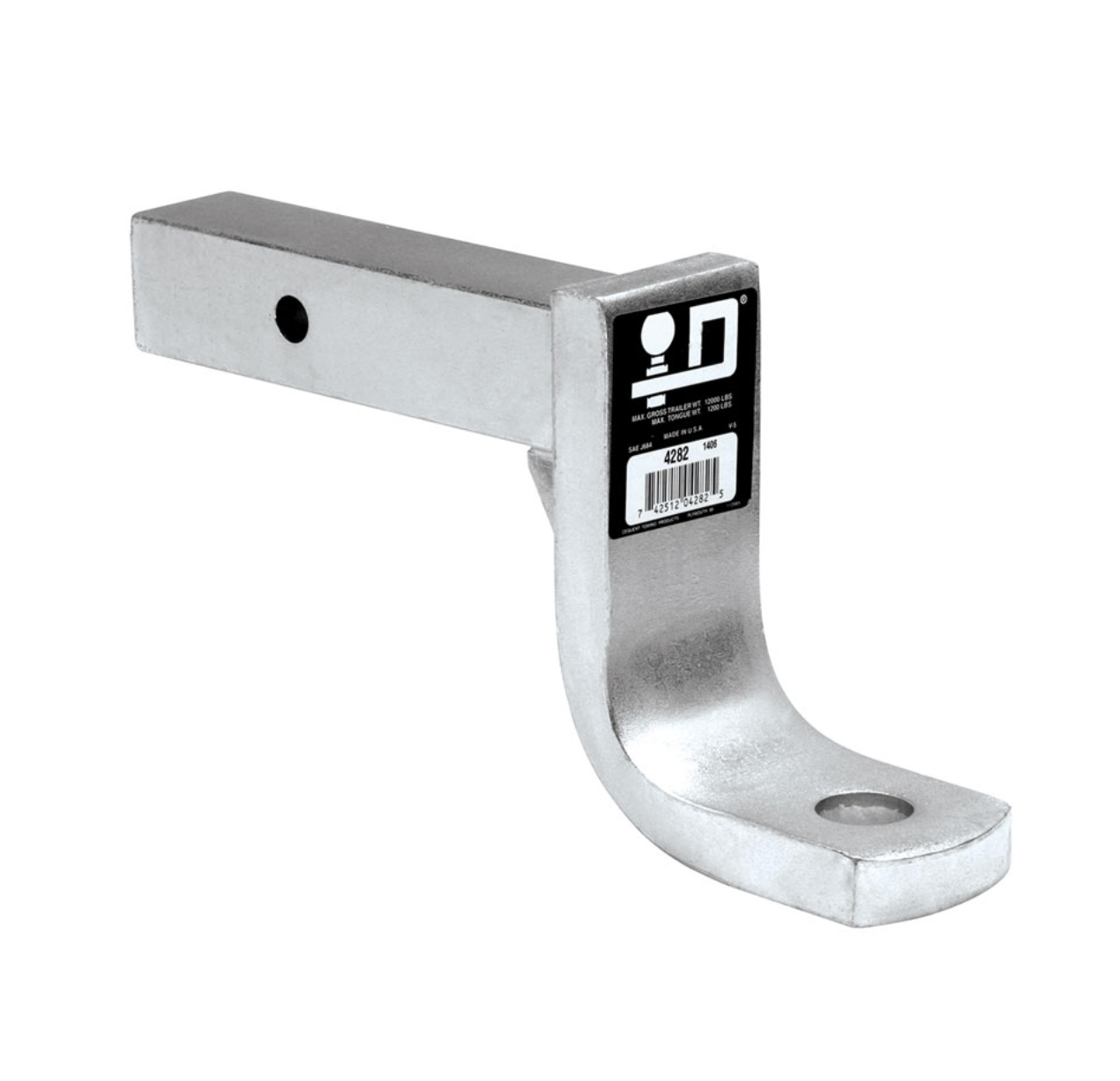 Trailer Hitch Ball Mount | Fits 2 Inch Square Receiver | 6 Inch Drop | 5 Inch Rise | 12,000 lbs. Capacity | Zinc