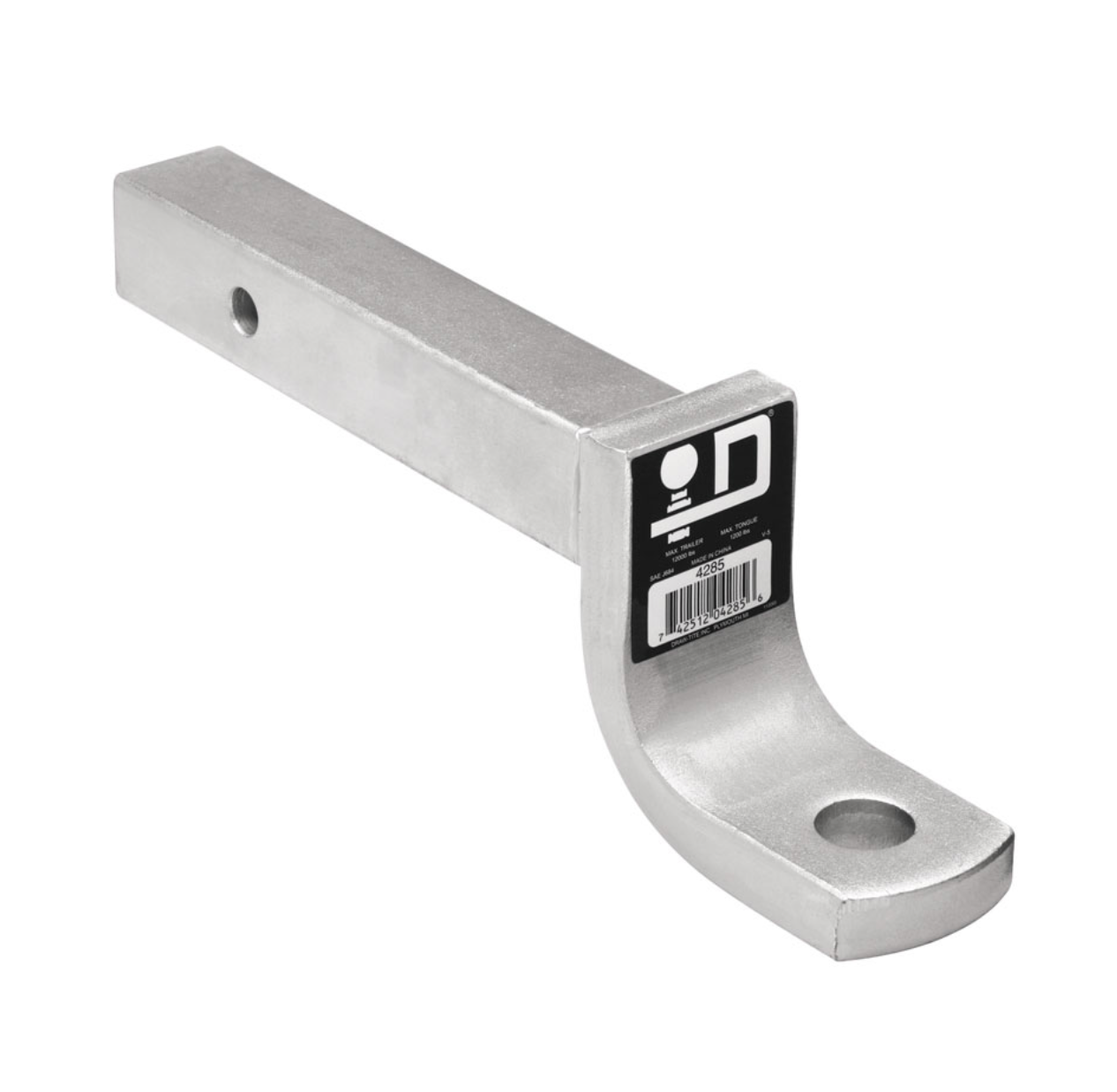 Trailer Hitch Ball Mount | Fits 2 Inch Square Receiver | 4 Inch Drop | 3 Inch Rise | 12,000 lbs. Capacity | Zinc