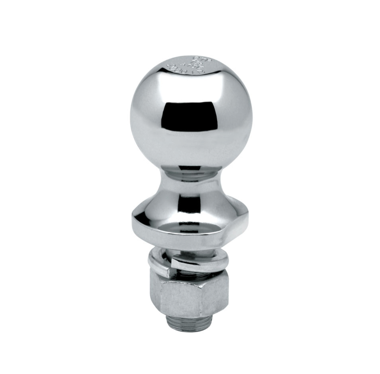 Heavy-Duty Trailer Hitch Ball | 1-7/8 Inch Diameter | 2,000 lbs. Capacity | 3/4 Inch Shank Diameter | 1-1/2 Inch Shank Length | Chrome