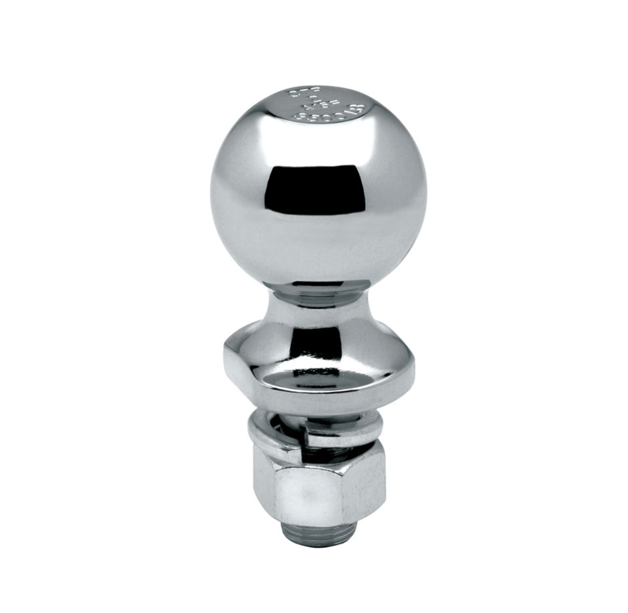 Trailer Hitch Ball | 2 Inch Diameter | 3,500 lbs. Capacity | 3/4 Inch Shank Diameter | 2-5/16 Inch Shank Length | Chrome