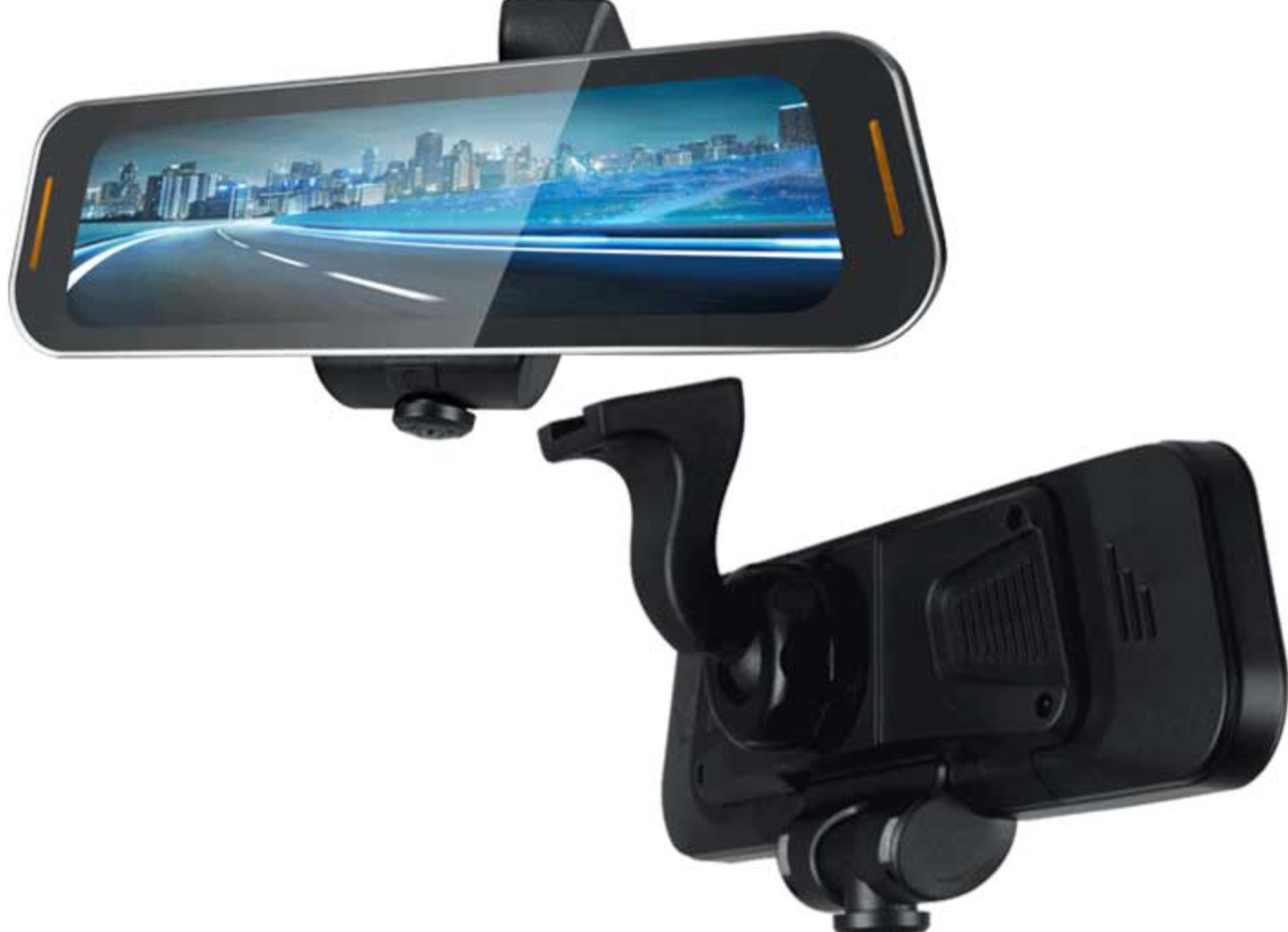 10IN FRAMELESS TOUCHSCREEN REAR VIEW MIRROR WITH 360 SURROUND VIEW DASH CAMERA (FULL PACKAGE)