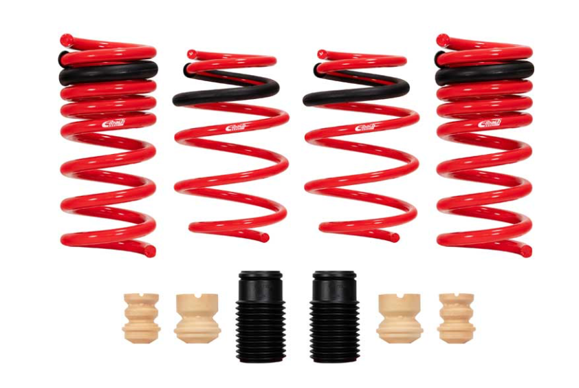 2015-2023 FORD MUSTANG GT COUPE 1.5 IN 1.3 IN SPORTLINE LOWERING SPRING KIT RED