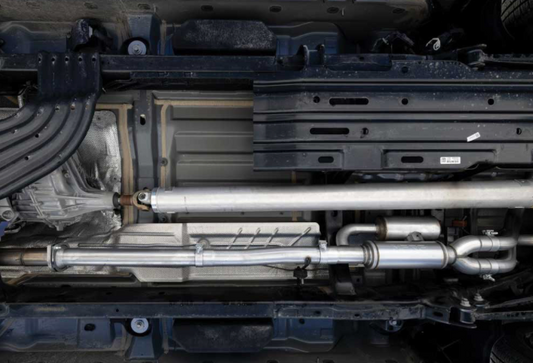 2025 RAM 1500 L6 3.0L ALUMINIZED STEEL 3IN CAT-BACK, 2.5IN DUAL SPLIT REAR
