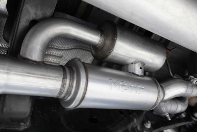 2025 RAM 1500 L6 3.0L ALUMINIZED STEEL 3IN CAT-BACK, 2.5IN DUAL SPLIT REAR