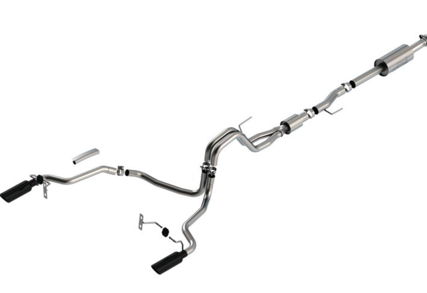 2024-2025 FORD F-150 5.0L V8 4DR CC SB EC STB SS CAT-BACK S-TYPE EXHAUST SYSTEM Extended Cab (Super cab) & Crew Cab Pickup (Super Crew)