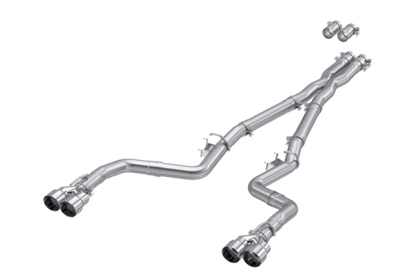 2015-2023 DODGE CHALLENGER 5.7/6.2L 6.4L HEMI ALUMINIZED STEEL 3 INDUAL CAT BACK QUAD TIPS (RACE VERSION)