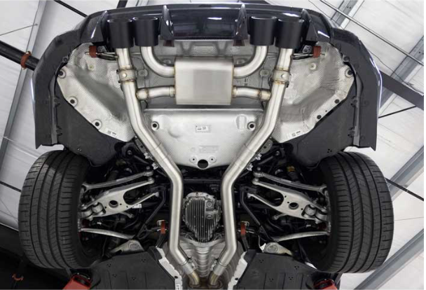 2021-2025 BMW M3/M4 VALVED AXLE BACK EXHAUST, QUAD 4.5IN TIPS, 304SS, BLACK