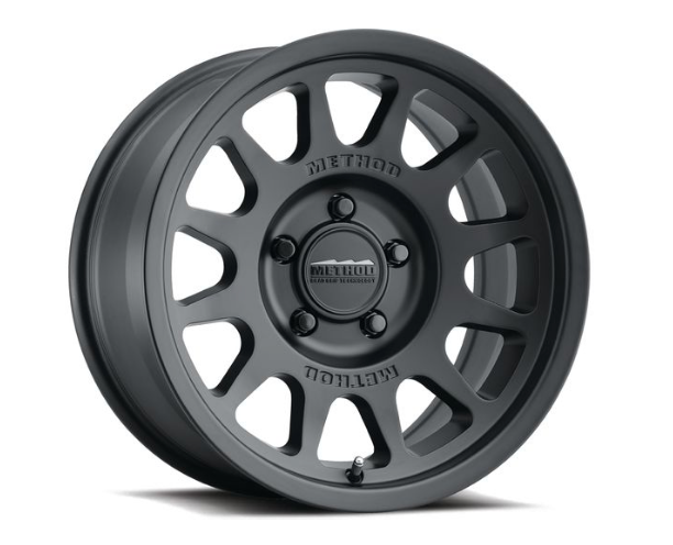 MR703 BEAD GRIP 17X9 12MM OS 5X5 71.5MM CB MATTE BLACK (Check Description For Vehicles This Fits)
