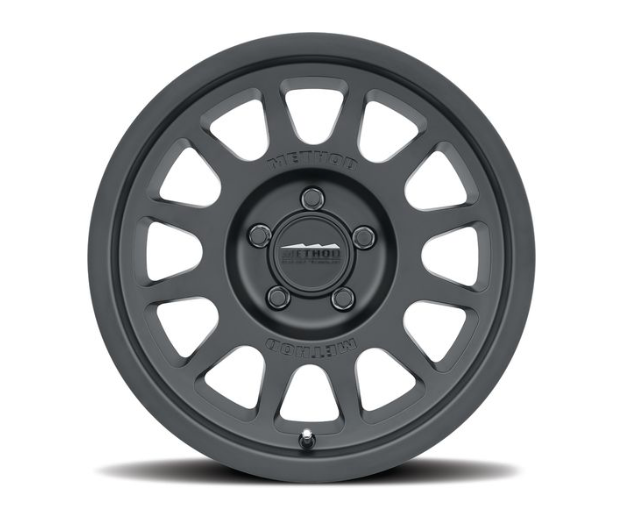 MR703 BEAD GRIP 17X9 12MM OS 5X5 71.5MM CB MATTE BLACK (Check Description For Vehicles This Fits)
