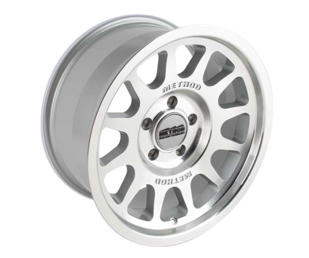 MR703 BEAD GRIP, 17X8.5, 0MM OS, 5X5, 71.5MM CB, MACHINED - CLEAR COAT (Check Description For Vehicles This Fits)