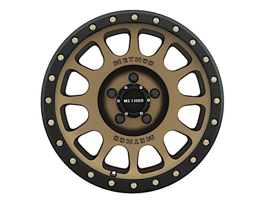 20X10 NV, -18MM OFFSET, 5X5, 94MM CENTERBORE, METHOD BRONZE/BLACK STREET LOC (Check Description For Vehicles This Fits)