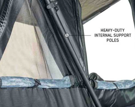 XD EVEREST 2 - CANTILEVER ALUMINUM ROOF TOP TENT, 2 PERSON, GREY BODY & BLACK RA