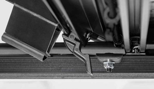 2022-2025 TOYOTA TUNDRA 5FT 6IN BOX (W/ DECK RAIL) LOMAX FOLDING HARD COVER MATTE BLACK SING TONNEAU COVER