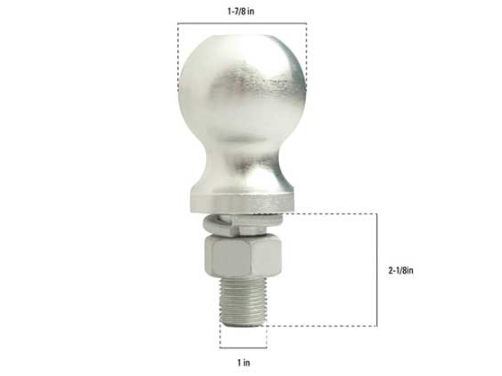 2IN 3500LB HITCH BALL-3/4IN SHANK-1 3/4IN SHANK LENGTH