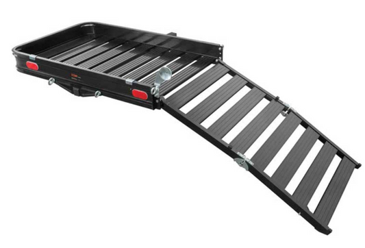 50IN X 30 1/2IN CLASS III ALUMINUM CARGO CARRIER BASKET WITH RAMP