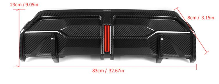 BMW G42 Prepreg Carbon Fiber Center Diffuser With Light