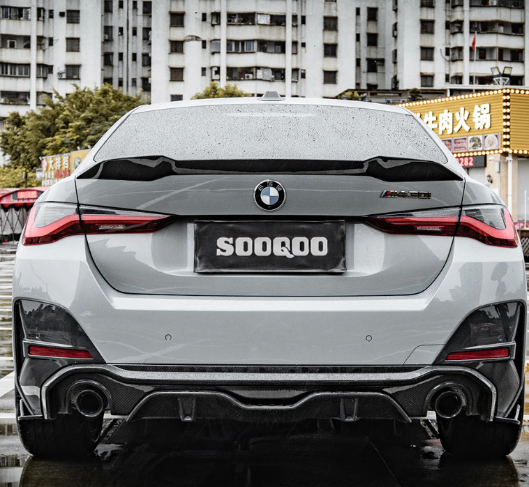BMW G26 Prepreg Carbon Fiber Single Tip Diffuser
