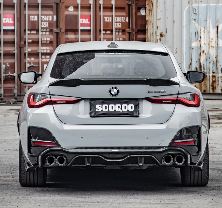 BMW G26 Carbon Fiber Double Tips Diffuser