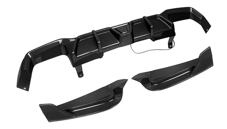 BMW X4 G02 LCI Prepreg Carbon Fiber Rear Diffuser With Brake Light