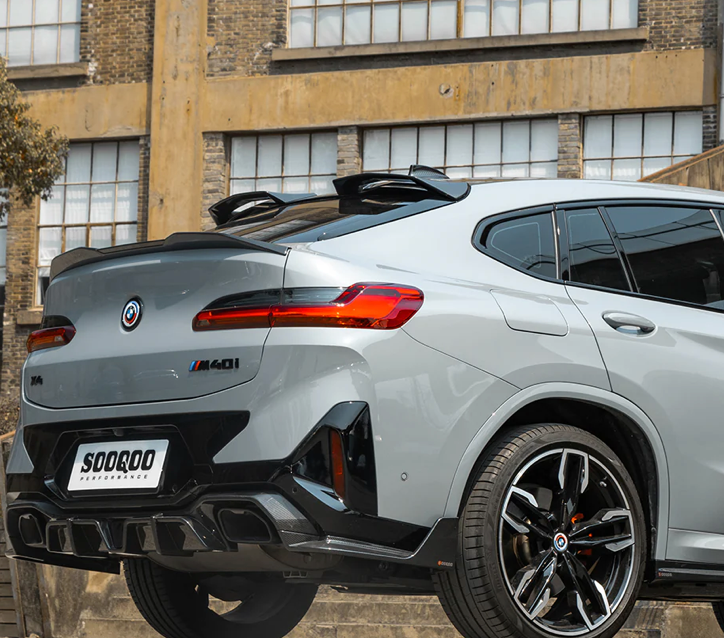BMW X4 G02 LCI Prepreg Carbon Fiber Rear Diffuser With Brake Light