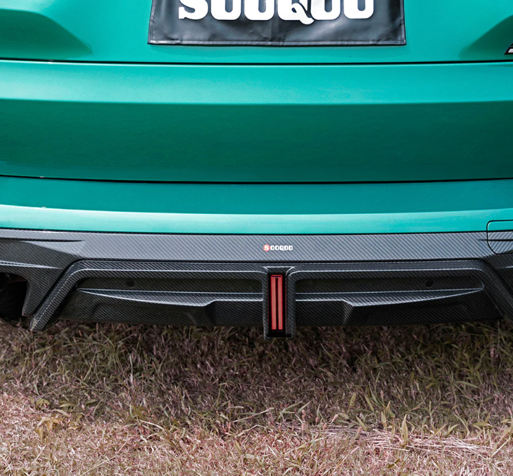 BMW X5M F95 LCI Carbon Fiber Diffuser With Brake Light