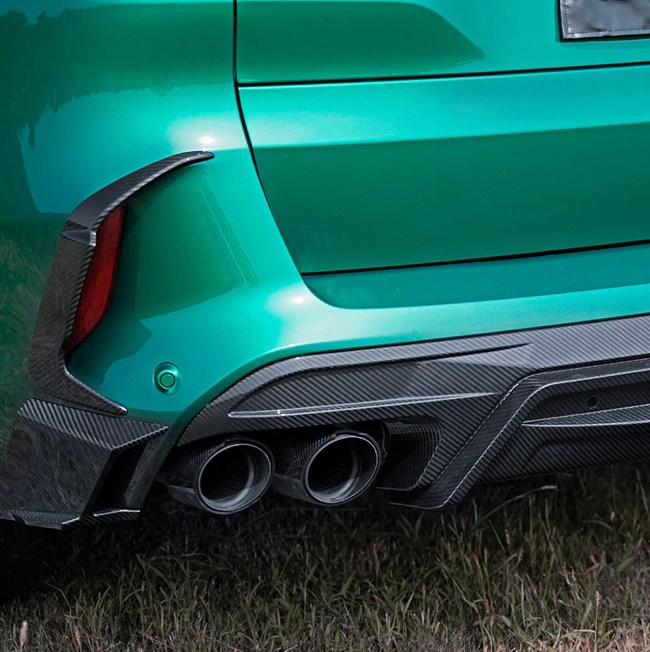 BMW X5M F95 LCI Carbon Fiber Diffuser With Brake Light