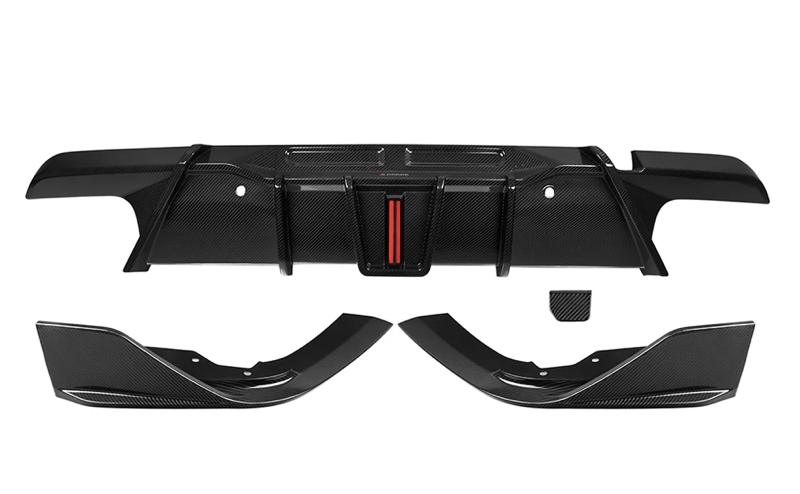 BMW X6M F96 Prepreg Carbon Fiber Diffuser With Brake Light