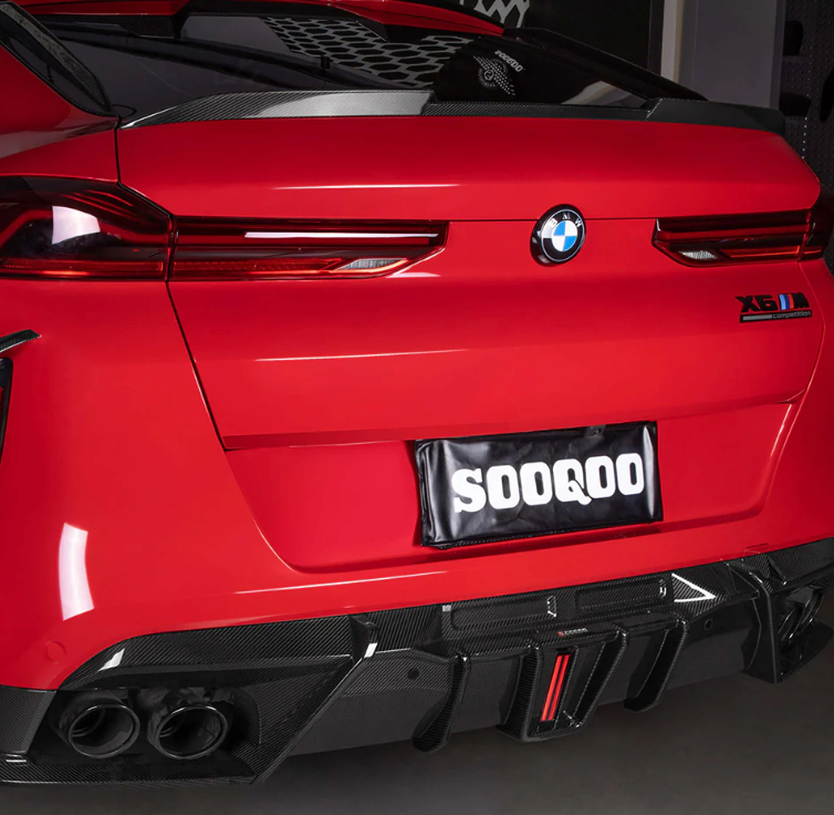 BMW X6M F96 Prepreg Carbon Fiber Diffuser With Brake Light