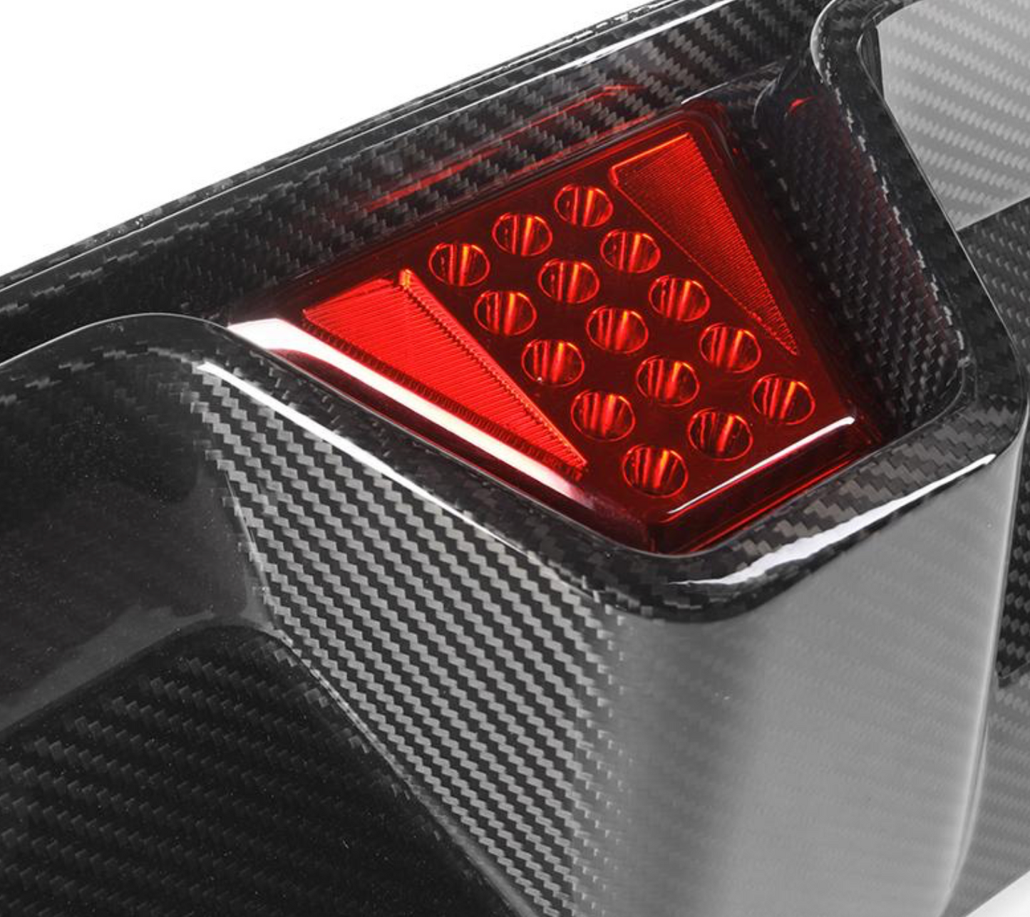 F90 M5 CS Style LED Carbon Fiber Rear Diffuser - F90 M5 Pre LCI