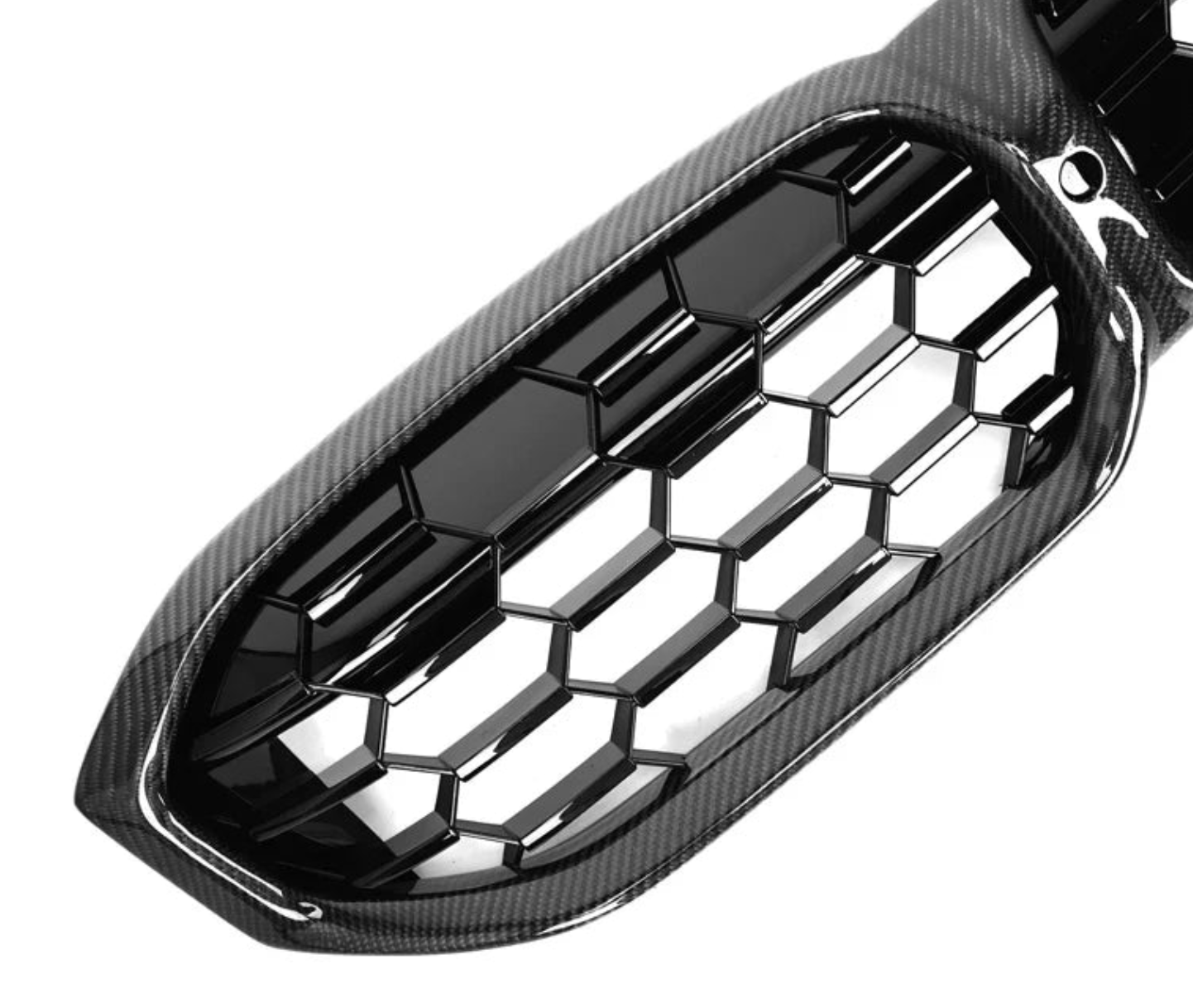 BMW G20 330I M340I Dry Carbon Fiber Diamond Front Grilles (BMW 3-Series G20/G21/G28 LCI)