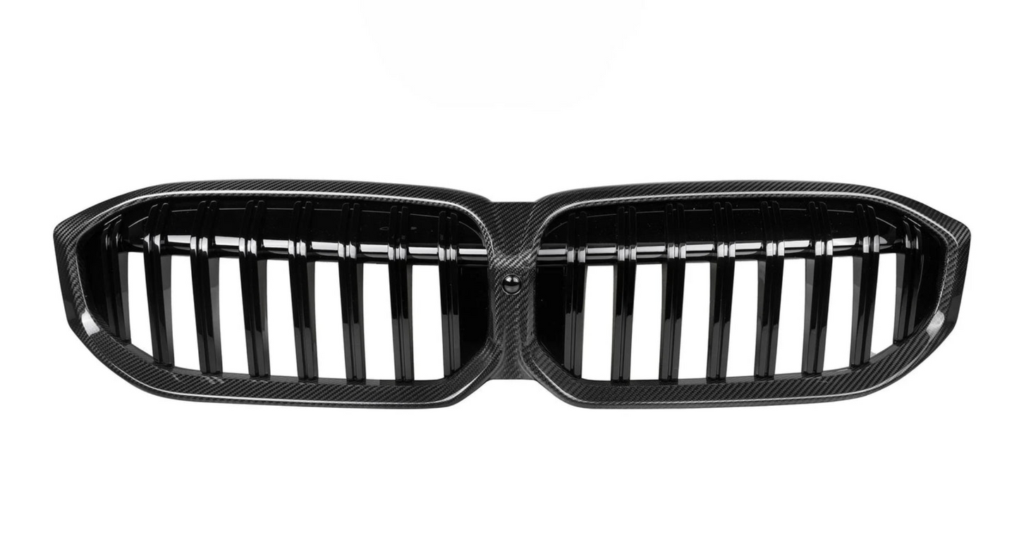 BMW G20 330I M340I Dry Carbon Fiber Front Grilles Single Slat (BMW 3-Series G20/G21/G28 LCI)