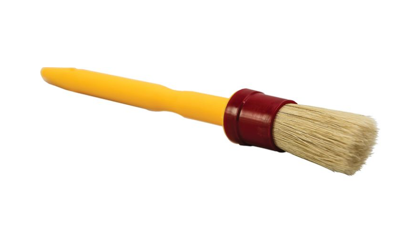 1" Boar’s Hair Round Detailing Brush | Soft Natural Bristles for Precision Cleaning