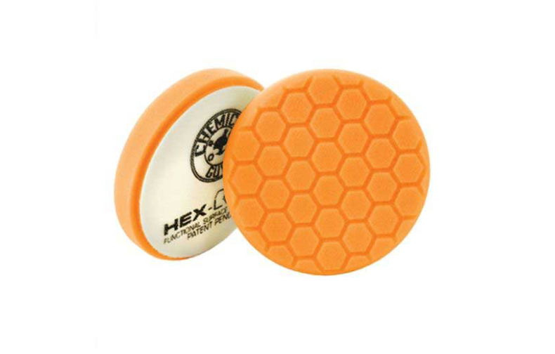 5.5" Hex-Logic Orange Medium-Heavy Cut Pads (5-Pack) | Scratch & Swirl Remover Polishing Pads