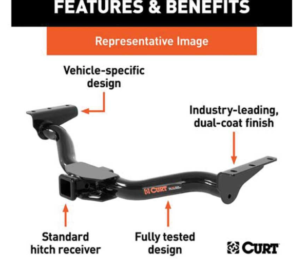 Class III Tow/Trailer Hitch – Fits 2021-2025 Jeep Grand Cherokee L & 2022-2025 Grand Cherokee (Excludes Trailhawk) | 750/7,500 lb Capacity