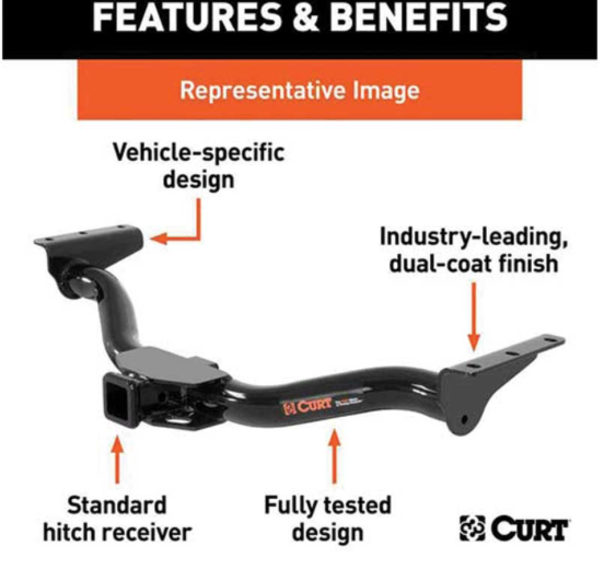 Class III Receiver/Tow Hitch | 2023-2025+ Dodge Hornet | 3,500 lb Towing Capacity | 350 lb Tongue Weight | 2" Receiver