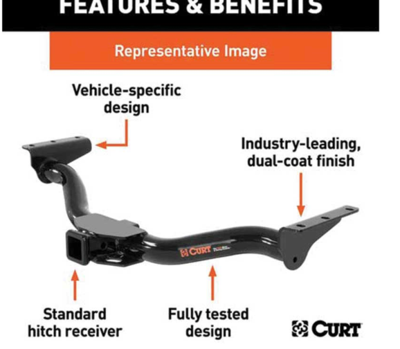 Class III Receiver/Tow Hitch | 2024-2025+ Ford Ranger | 7,500 lb Towing Capacity | 750 lb Tongue Weight | 2" Receiver
