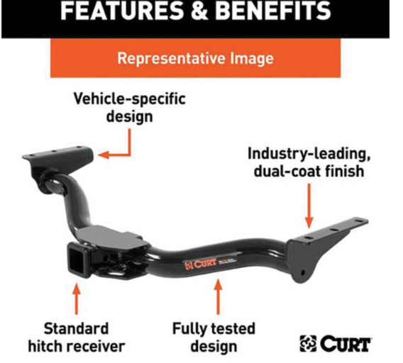 Class III Receiver/Tow Hitch | 2022-2025+ Nissan Pathfinder | 3,500 lb Towing Capacity | 2" Receiver | Bolt-On Fit