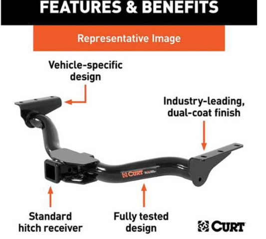 Class III Receiver/Tow Hitch | 2022-2025+ Nissan Pathfinder | 3,500 lb Towing Capacity | 2" Receiver | Bolt-On Fit