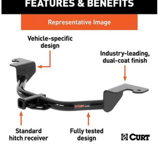 Class I Receiver/Tow Hitch | 2025 Toyota Camry | 2,000 lb Towing Capacity | 1.25" Receiver | Sleek Bolt-On Fit