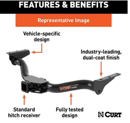 Class III Receiver/Tow Hitch | 2024-2025 Toyota Grand Highlander | 5,000 lb Towing Capacity | 2" Receiver | Factory-Style Fit