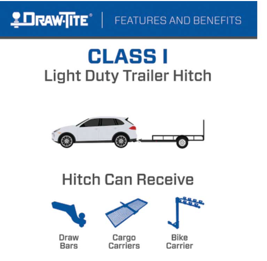 Class I Receiver/Tow Hitch | 2023–2025 Toyota Prius & 2023–2024 Prius Prime | 2,000 lb Towing Capacity | 1.25" Receiver | Easy Bolt-On Installation
