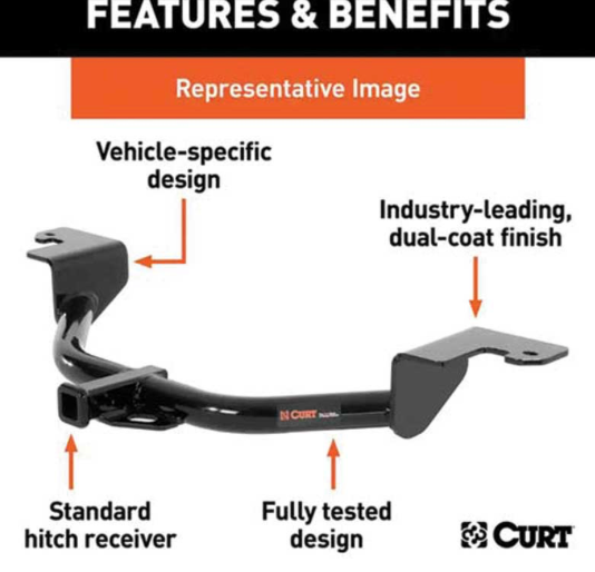 Class I Receiver/Tow Hitch | 2021-2025+ Acura TLX | 2,000 lb Towing Capacity | 1.25" Receiver | Sleek Bolt-On Fit