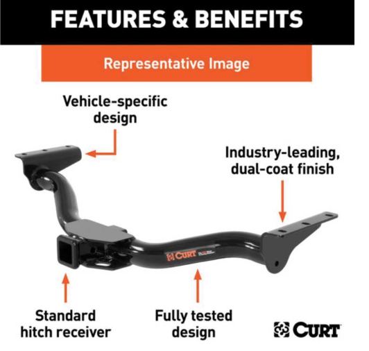 Class III Receiver/Tow Hitch | 2023-2025 Audi Q4 e-tron & 2021-2024 Volkswagen ID.4 (No Factory Hitch) | 3,500 lb Towing Capacity | 2" Receiver | EV-Compatible Bolt-On Fit