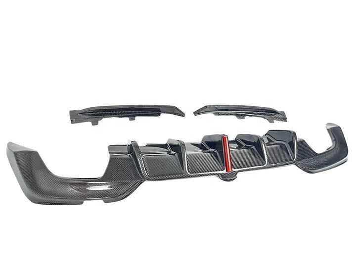 K Style Carbon Fiber Rear Diffuser with LED Light | BMW 3-Series (G20 Pre-LCI)