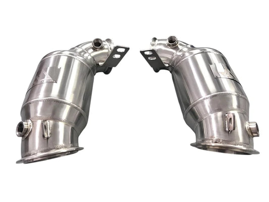 MAD 300-Cell Race Catted Downpipes | BMW F90 M5 | F91/F92/F93 M8 W/ No CEL Guarantee
