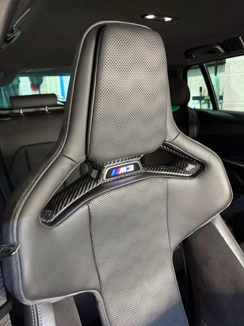 Dry Carbon Fiber Center Bucket Seat Trim Inserts | BMW G80/G82/G83/G87/F92